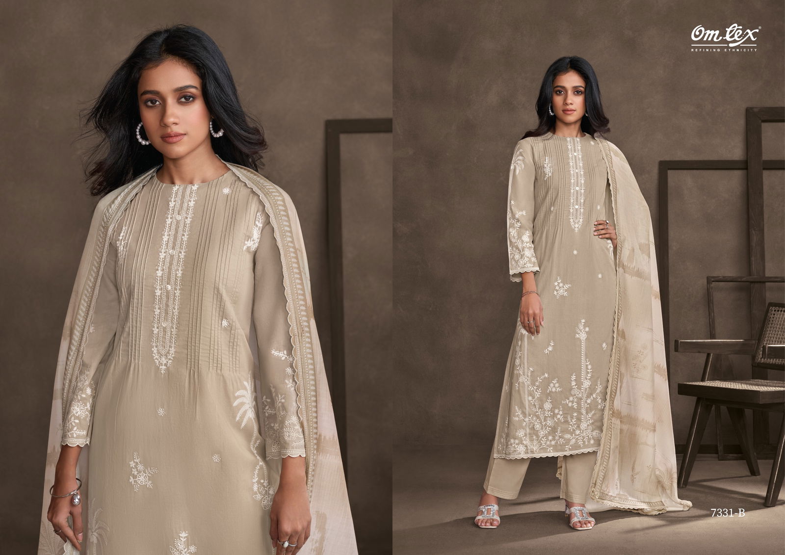 Pearline By Omtex Lawn Cotton Embroidery Salwar Kameez Wholesale Online